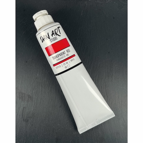 Dan Art Akryl maling Transparent rød 120ml