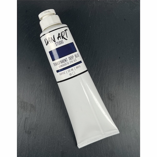 Dan Art Akryl maling Transparent dyb blå 120ml