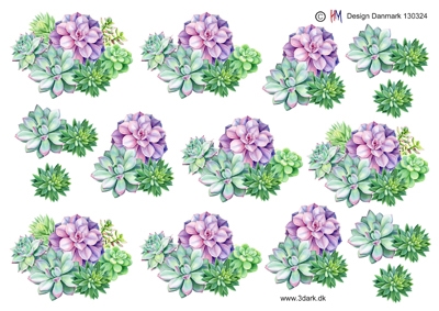 3D Smukke blomster i sarte farver