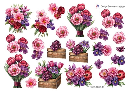 3D Flot blomsterbuket