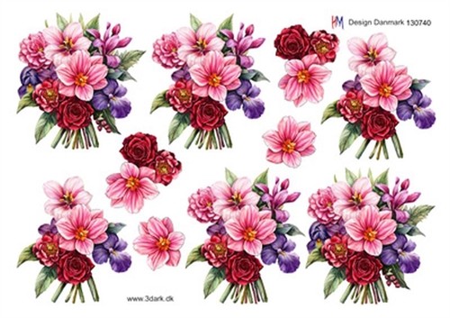 3D Stor blomsterbuket