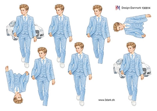 130814HM 3D Konfirmand med bil