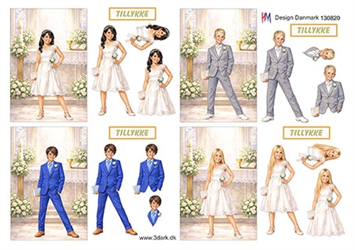 3D Konfirmander små kort