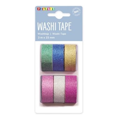 Washi/masking tape Glitter 3mx15mm 6rl