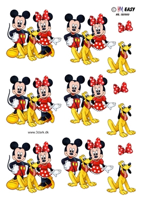  3D Minnie, Mickey og Pluto