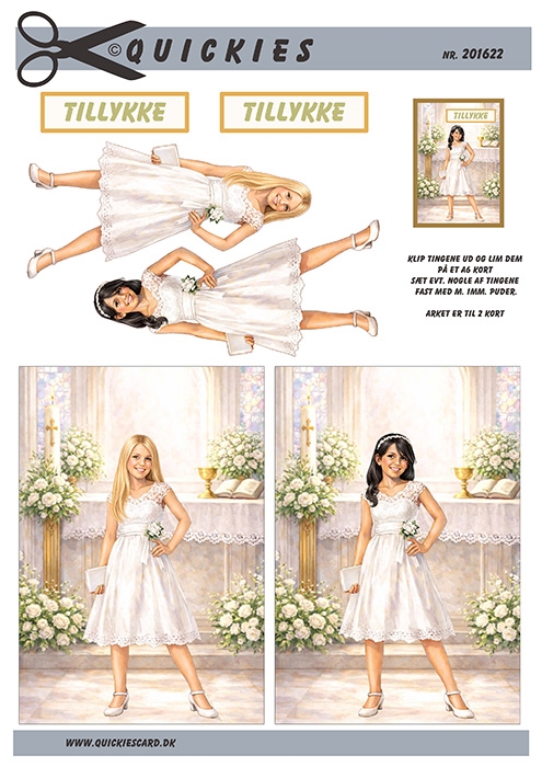 3D Konfirmationspige i kirke