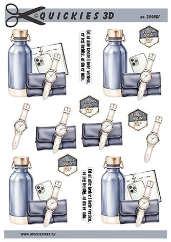 3D Drikkedunk, ur og pengepung