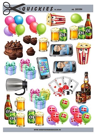 Forskellige små motiver Quickies til scrap