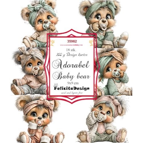 Toppers Baby bear 18stk 9x9cm 200g
