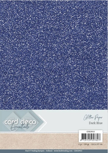  Card Deco glitter karon A4 Dark Blue 230g