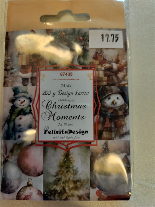 Toppers Christmas moments 24 stk 7x10cm 200g