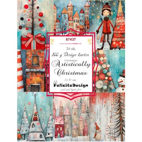 Toppers Artistically christmas 24 stk 7x10cm 200g