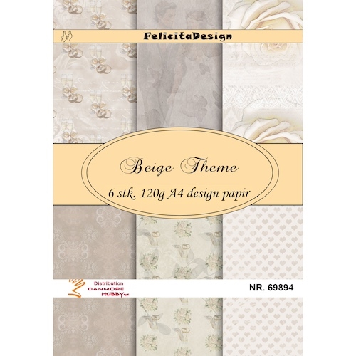 Felicita Design Beige theme A4 6 stk 120g