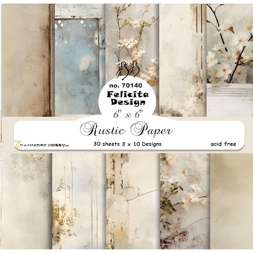 Felicita Design Rustic paper 3x10design 15x15cm 200g