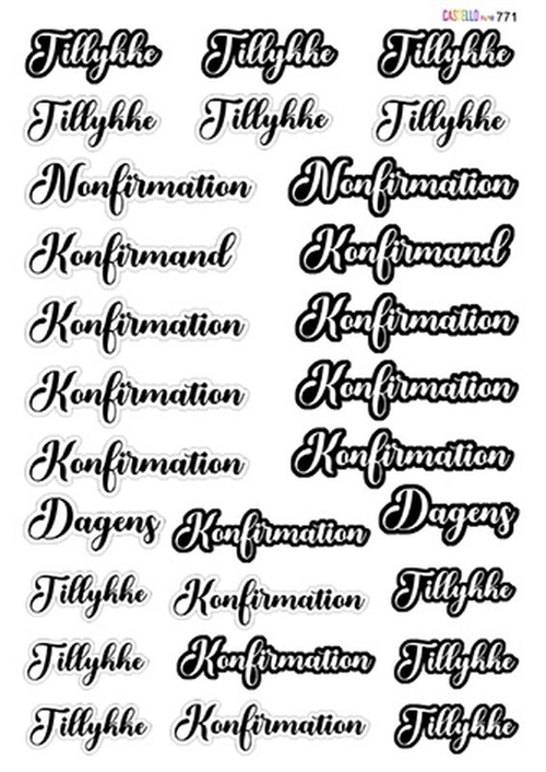 Tillykke m.m. Castello papir