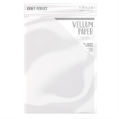 Craft Perfect Vintage white vellum A4 100g