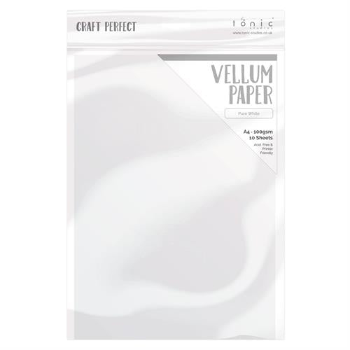 Craft Perfect Pure white vellum A4 10 stk 100g