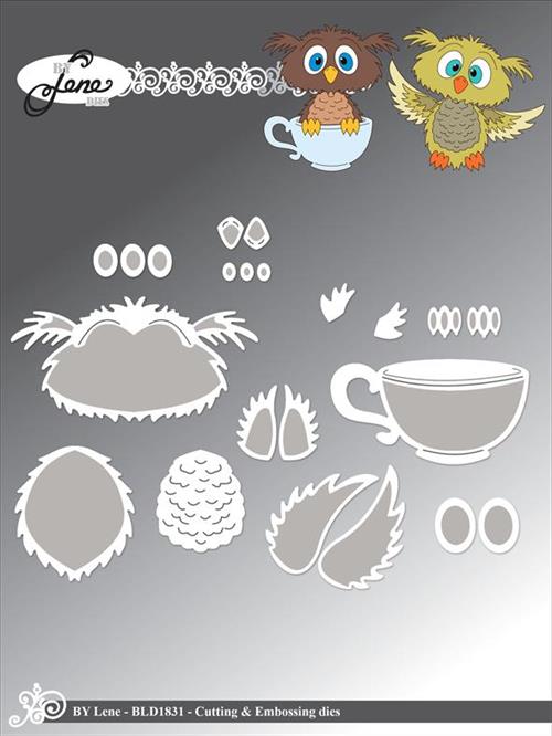 By Lene dies Owls Ansigt 8x4cm