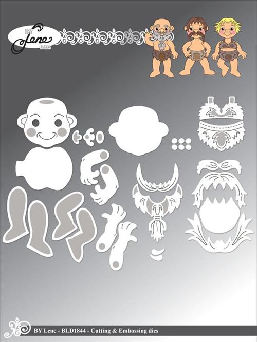 By Lene dies Vikings Ansigt 4,1x3,4cm