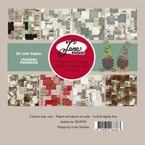 By Lene Christmas patchwork 24 ark 15x15cm 200g