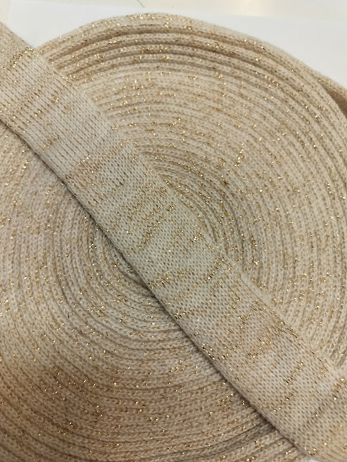 Beige-guld 3 cm tubestrik 1m