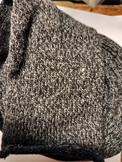 Sort-gråmeleret 5cm tubestrik 1m