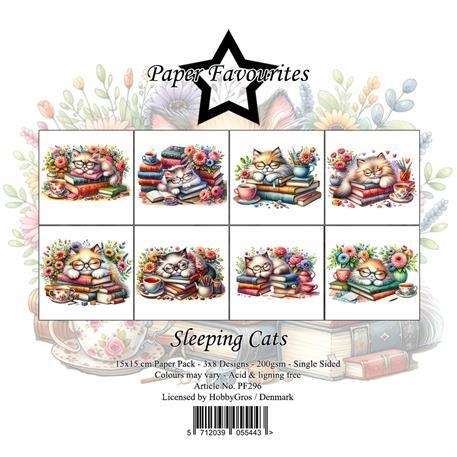 Paper Favourites Sleeping cats 3x8design 15x15cm 200g