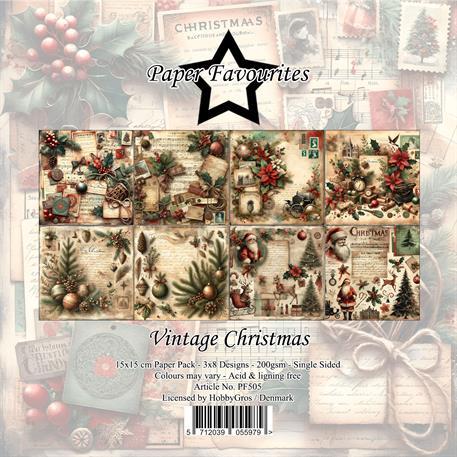 Paper Favourites Vintage christmas 3x8design 15x15cm 200g