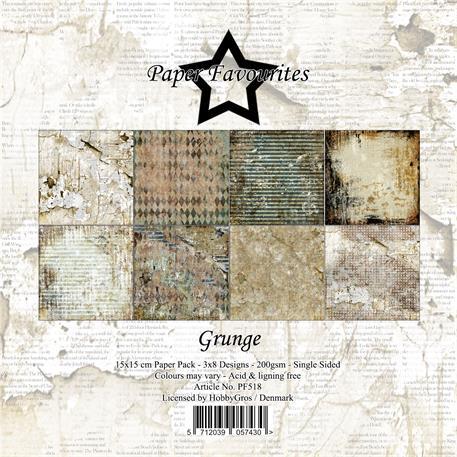 Paper Favourites Grunge 3x8 design 15x15cm 200g