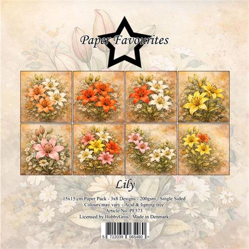 Paper Favourites Lily 24 ark 15x15cm 200g