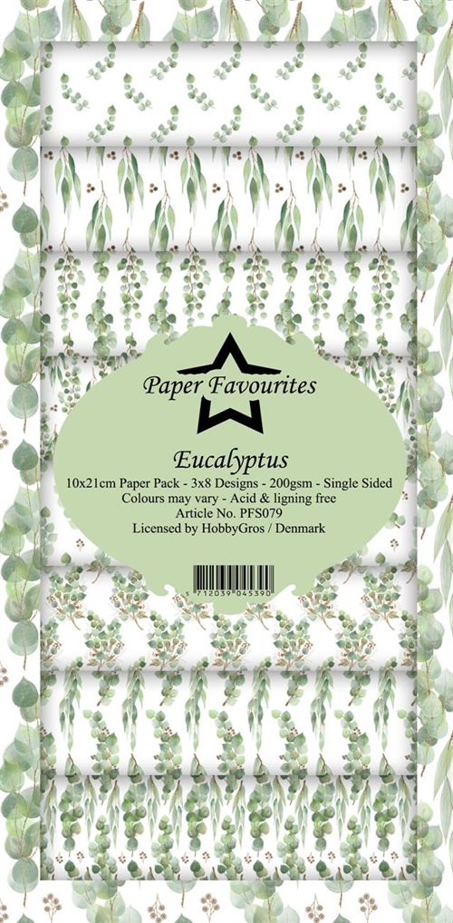 Paper Favourites slimcard Eucalyptus 10x21cm 200g