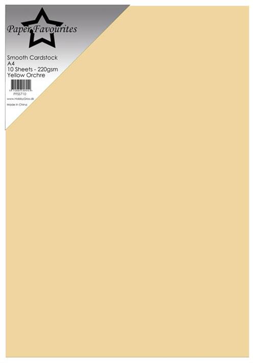 PFSS710 Paper Favourites Smooth cardstock A4 Yellow orchre 1 stk 220g