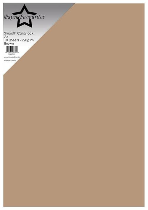 Paper Favourites Smooth cardstock A4 Brown 1 stk 220g