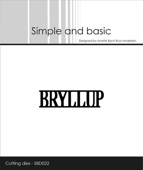 Simple and basic die Bryllup 4,8x1,3cm