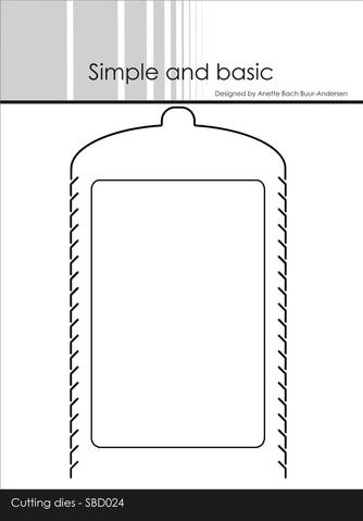  Simpel and Basic die Zipper w/gift card 12x7cm