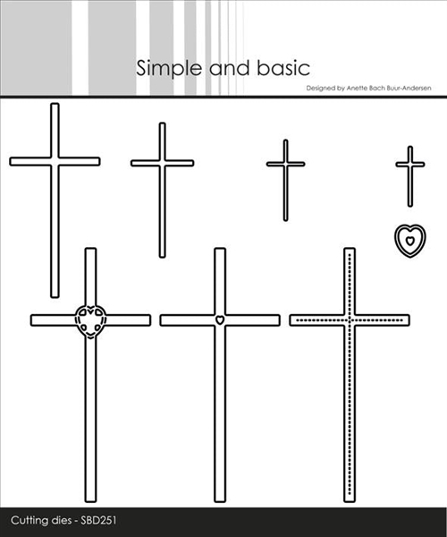 Simple and basic die Crosses Største 4x8,5cm