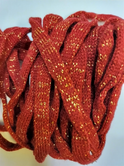 Vinrød-guld 1,5cm tubestrik 1m