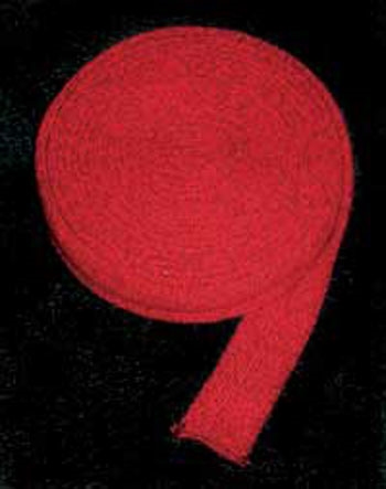 Rødmeleret 5cm tubestrik 1m