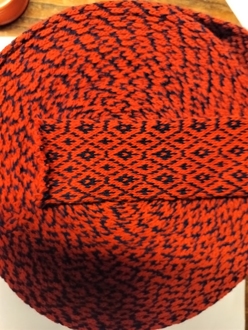 Rød-sort 2,2cm "Norsk" tubestrik 1m